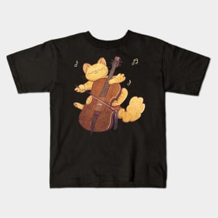 Cello Music Cat T-Shirt Funny Pet Gift Idea Kids T-Shirt